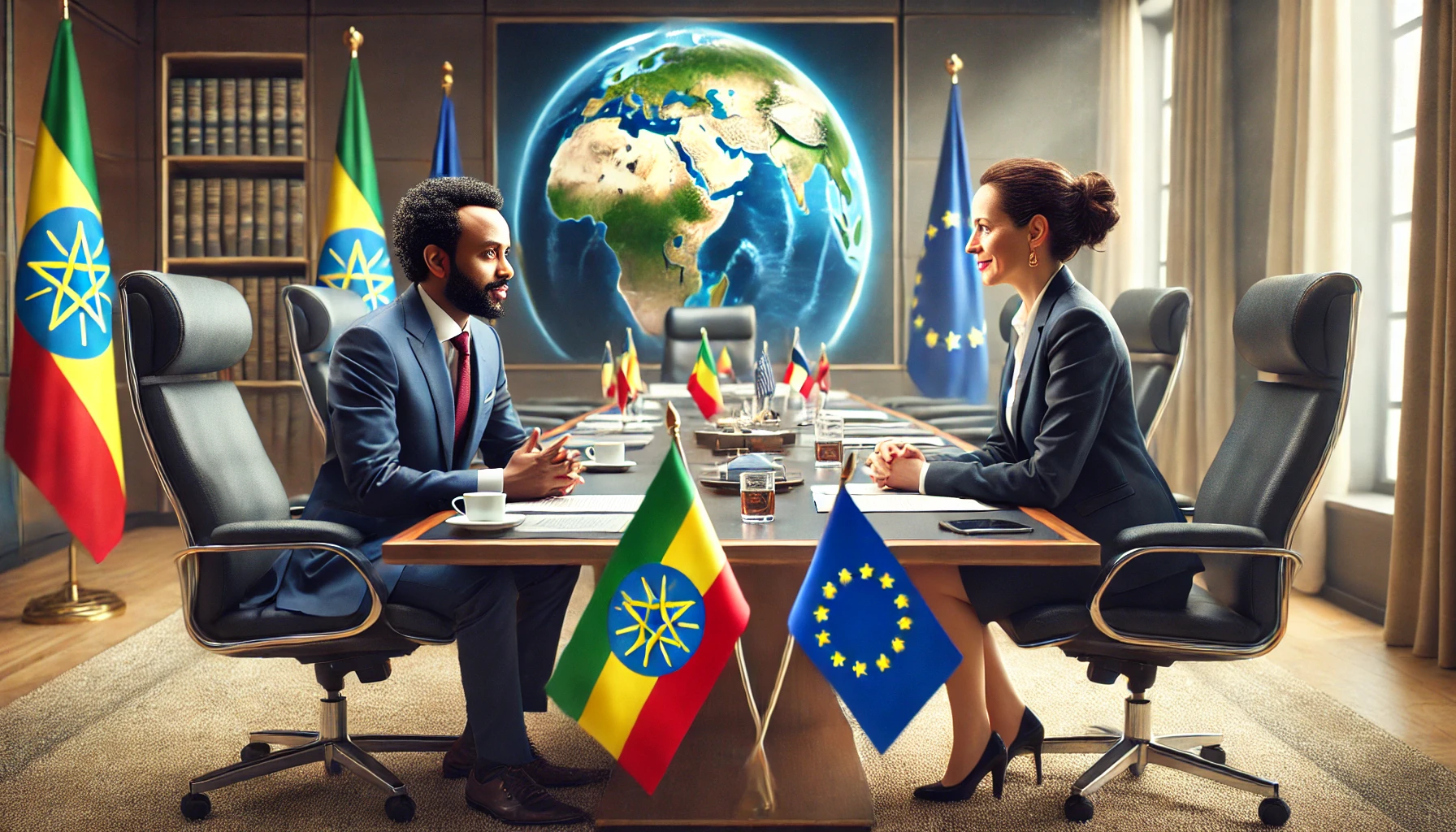 Minister of Finance Ahmed Shide Engages in Key Talks with EU Commissioner Jutta Urpilainen